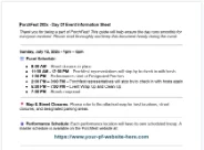 The top of the Day of Event Info Sheet for Porchfest Hosts