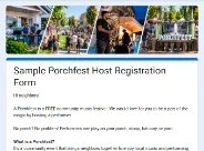 The top of the Sample Host Registration Form